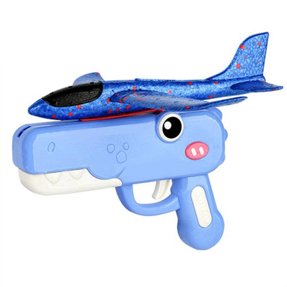 Cute Dinosaur Airplane Launcher Toy with Boxed, 8 Foam Glider Plane - Outdoor Flying Catapult Toy - Fun Birthday Gifts, Easy to Launch Foam Aircraft