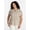 Fudge Brownie Stripe, variant on Terra & Sky Women's Plus Linen Camp Shirt, Sizes 0X-5X