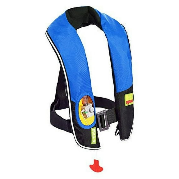 Premium Manual Inflatable Life Jacket Lifejacket PFD Life Vest Flotation Suit Inflate Survival Aid Lifesaving PFD NEW Blue Color