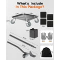 thumbnail image 6 of M Buder Heavy Duty Furniture Movers, Dolly Set Rotatable Rubber Universal 4 Wheels, Alloy Steel Furniture Moving Dolly, 1800 LBS Load Capacity, 5.3 in x 5.3 in, 6 of 8