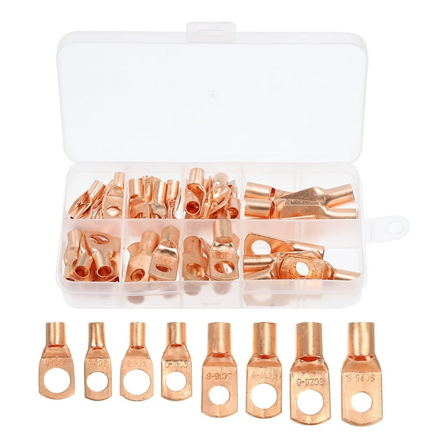 Unique Bargains Electrical Connectors 60PCS Crimp Terminal Kit for Home Automotive Boat Truck 1Set