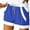 Blue2, variant on fatyb Women's Shorts Summer Colorblock Casual Shorts Wide Leg Drawstring Fashion Shorts with Pockets