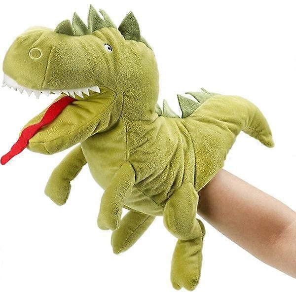 Plush Dinosaur Hand Puppet T-Rex with Open Movable Mouth for