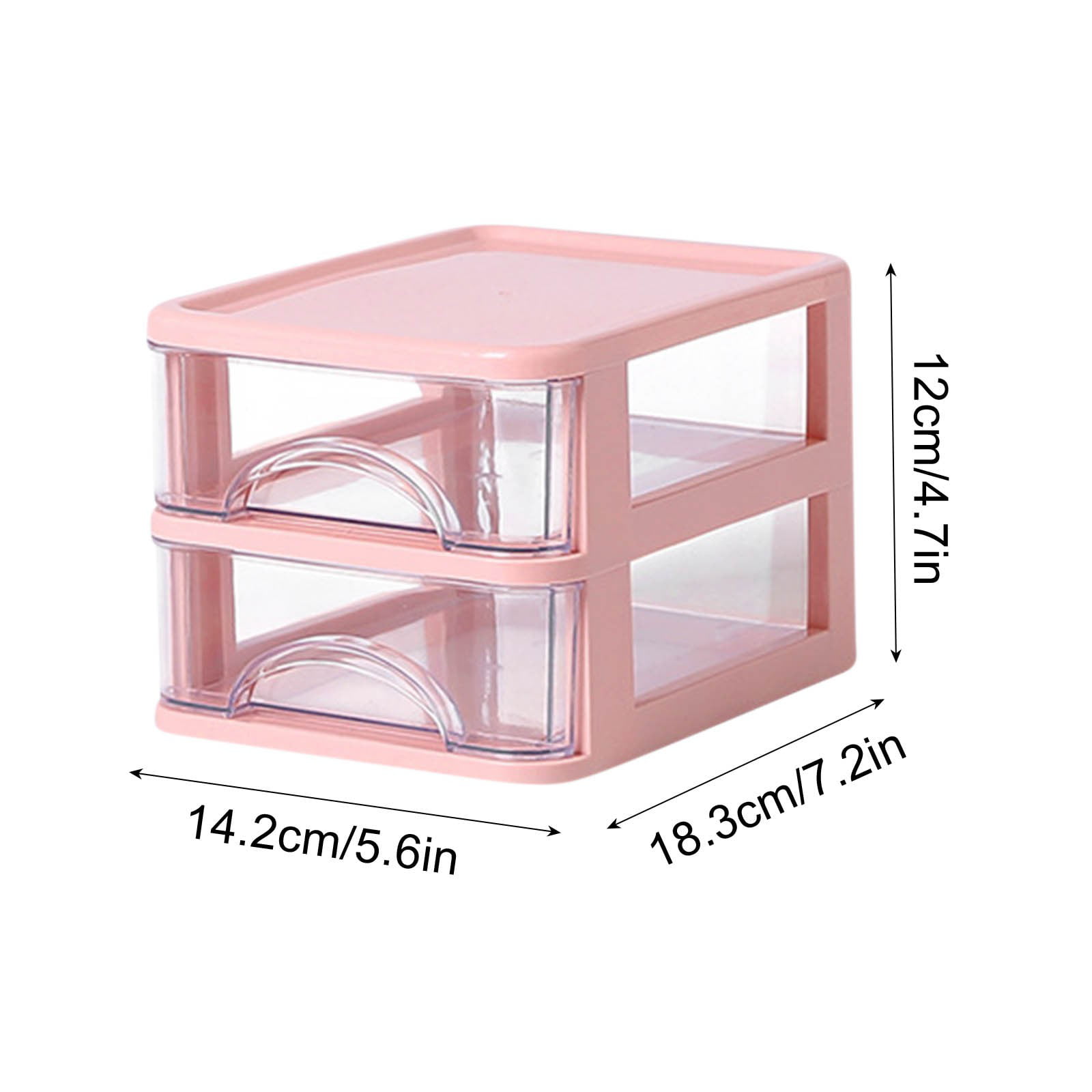 Backerysupply Set Of 12 Pink Color Plastic Desk Drawer Organizers For  Makeup Bathroom Office Kitchen Vanity Drawer Storage Box Container
