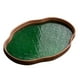 thumbnail image 5 of Bandeja de vidrio perfecl Bandeja decorativa Begonia Flor Organizador de joyas Verde grande, 5 of 8