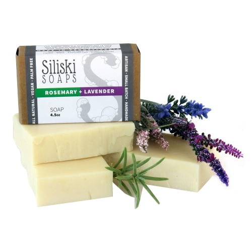 Siliski Soaps Savon en Barre Romarin & Lavande, 4.5 Oz