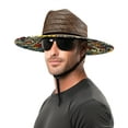 thumbnail image 6 of Men's Straw Hat - Wide Brim Channel Island Lifeguard Hat - Stylish Sun Hats for Men with Chin Strap, 6 of 6