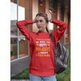 thumbnail image 2 of We Wish You Happy Holidays Quote Sweatshirt Women -Image by Shutterstock, Female 4X-Large, 2 of 4