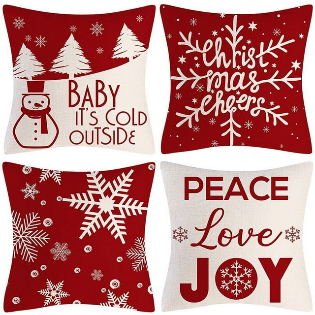 Fundas de cojín de Navidad de, decoraciones de Navidad, juego de para cojín de sofá, decoración de Navidad