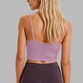 thumbnail image 5 of VV AVEORS Womens Cotton Camisole Built in Bra Tank Top Adjustable Spaghetti Strap Undershirt Light Purple 2XL, 5 of 5