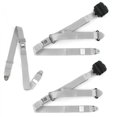 thumbnail image 1 of Chevy Chevelle 1964-1967 Standard 3 Point Gray & Grey Retractable Bench Seat Belt Kit - 3 Belts, 1 of 1