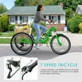 thumbnail image 2 of Slsy Adult Folding Tricycle for Adults, 7 Speed 20/24/26 inch 3 Wheels Bikes with Basket, Foldable Tricycle for Adults, Women, Men, Seniors, 2 of 7