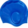 thumbnail image 2 of Sports Waterproof Swim Pool Cap Flexible Silicone Gel Ear Bathing Swimming Cap, 2 of 3