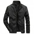thumbnail image 4 of Veste en Cuir d'Uniforme de Baseball Décontractée pour Hommes d'Automne et d'Hiver Veste en Cuir, 4 of 7