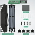 thumbnail image 4 of Hoteel Canopy 10x10 Pop Up Canopy Tent 1-Button Push Easy up Outdoor Canopy Instant Portable Commercial Shelter Waterproof UPF50+ Gazebo with Reflective Strip, Air Vent & 4 Sandbags, Gray, 4 of 7