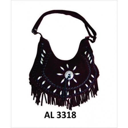 Boho Fringe Leather Purse, Suede Leather Bag with Fringe, Hippie Bag