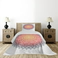 thumbnail image 3 of Ambesonne Geometric Quilted Coverlet 2 Pcs, Mandala Orient Heart, Twin Size, Multicolor, 3 of 4