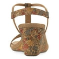 thumbnail image 2 of STYLE & COMPANY Womens Beige Floral Stretch Slip Resistant T-Strap Mulan Round Toe Wedge Slip On Slingback Sandal 10 M, 2 of 4