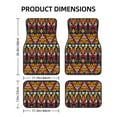 thumbnail image 2 of XMXT Waterproof Floor Mats for Cars, Southwest Ethnic Prints Non-Slip Universal Fit Auto Carpet Car Decor Mat for Women Men, Set of 4, 2 of 6