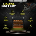 thumbnail image 2 of MLX20UHD-HP Motobatt LifePo4 Lithium Battery Replaces ODYSSEY AGM16CL, AGM20L, PC625, 2 of 6