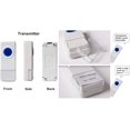 thumbnail image 3 of STARPOINT Extra Add-On Remote Waterproof Transmitter Button for the STARPOINT Expandable Wireless Multi-Unit Long Range Doorbell Chime Alert System, Model LTW, White, 3 of 7