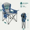 thumbnail image 2 of Betcozy Oversized Folding Camping Chair- 500 lbs Heavy-Duty Support , Ultra-Comfortable Design for Adults, Includes Cooler Bag for Outdoor Lawn, Sports & Travel, Blue, 1 PCS, 2 of 8