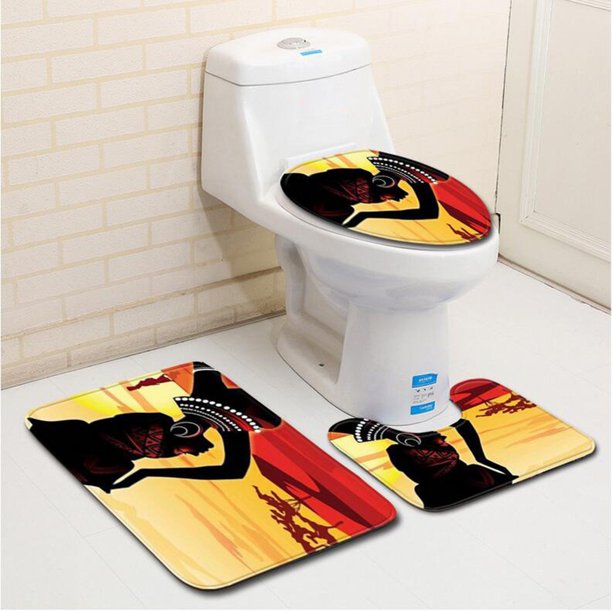 Hot6sl Ofertas de La Semana Juego de 3 Alfombrillas Antideslizantes para Bañera, Alfombrilla para Baño, Alfombrilla para Inodoro