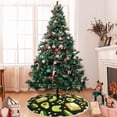 thumbnail image 7 of Rocae Avocado Toast for Christmas Tree Skirt with Pom Pom Trim for Holiday Party for Holiday Home Decor Indoor Outdoor-48", 7 of 7