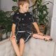 thumbnail image 4 of Balery Star Gazing Cat Illustration Conjunto de Pijama Infantil de Manga Corta con Estampado – Ropa de Dormir de Algodón Suave-X-Large, 4 of 6