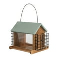 thumbnail image 3 of Vibrant Life Wood Hopper Bird Feeder with Double Suet Cages, 10 lb Capacity, 3 of 9