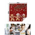 thumbnail image 4 of Gingerbread Christmas Cloth Napkins Set of 8 Reusable Dinner Napkins, Xmas Balls Branches Red Cocktail Napkin Washable Table Napkins for Wedding/Holiday Party/Baby Shower 20"x20", 4 of 7