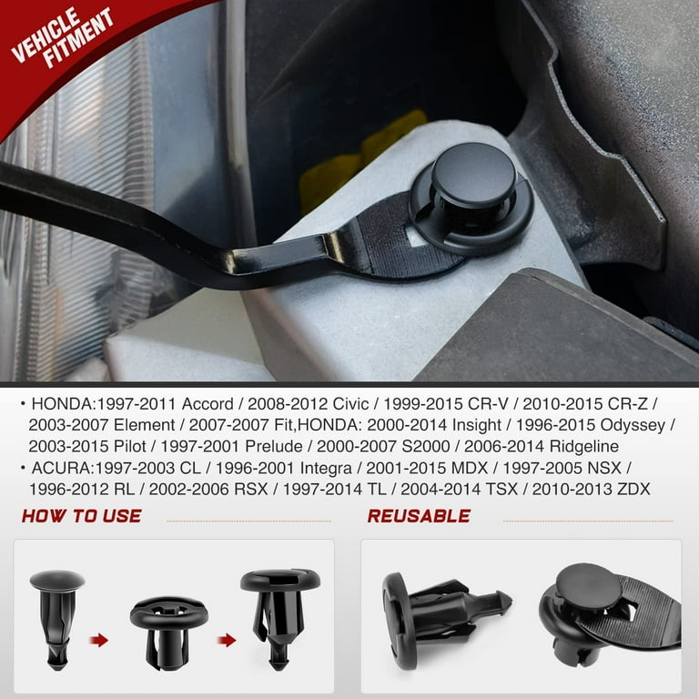 100 clip per parafango paraurti, clip per rivestimento
