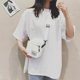 thumbnail image 5 of 3pcs Women Canvas Patchwork Crossbody Bag Casual Mini Bols (blanco), 5 of 7