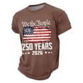 thumbnail image 2 of Iaqnaocc 250th Anniversary Usa Shirt for Men Vintage 250 Anniversary Usa Shirt Shirts Independence Day Round Neck Freedom Summer 250th Anniversary Patriotic Tee Coffee S, 2 of 4