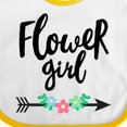 thumbnail image 4 of Inktastic Flower Girl with Arrow and Flowers Girls Baby Bib, 4 of 4