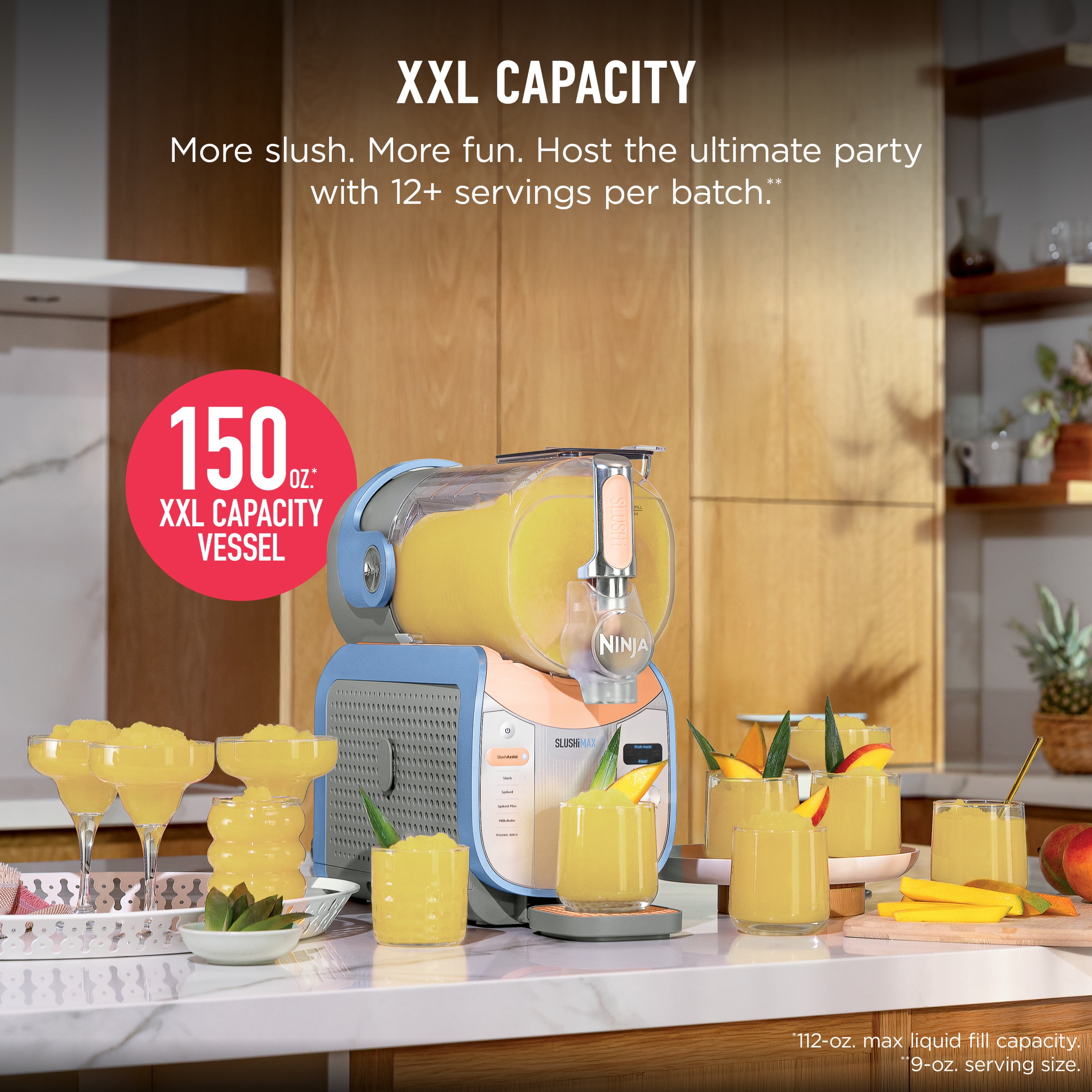 Ninja SLUSHi Max 150-Oz Frozen Drink Machine with SlushAssist Technology, 6 Presets, Dishwasher Safe, Party-Sized, Slushy Maker, FS605SG Blue
