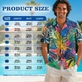 thumbnail image 6 of Uorisanigo Colorful Leaf Matching Couple Outfits Husban and Wife Clothing Men's Button Down Shirt Hawaiian Shirts and Womens Sleeveless Dress A-Line Patchwork Beach Party Sundress, 6 of 8
