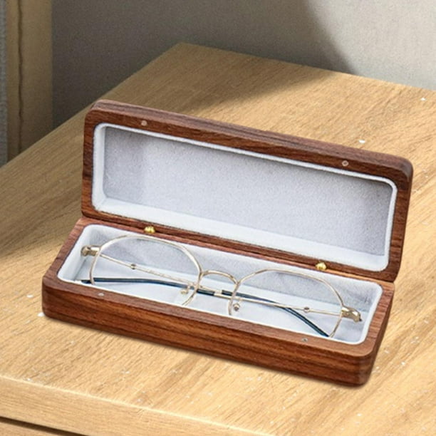 Étui à Lunettes En Bois Rigide - Protection Portable Pour Lunettes De Vue Et Soleil - 3 Coloris Grain De Bois