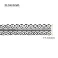 thumbnail image 2 of Unique Bargains 1.2 Inch Wide 50 Yard Lace Ribbon Floral Pattern Black Lace Trim Ribbon for Gift Wrapping, Wedding Decor, 2 of 5