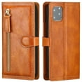 thumbnail image 4 of Kelvin Leather Flip Zipper Magnetic Wallet Phone Case Card Holder For iPhone 13 Pro Max (Orange), 4 of 9