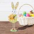 thumbnail image 4 of Fasiaou Large Flower Bunny Figurine Easter Ornament for Home Desktop and Shelf Decoration Displays,Yellow, 4 of 7