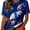 Blue-A, variant on Women’s France Soccer Jersey, Camiseta De Francia, French Rooster Flag Print Short Sleeve Fan Football Tee, Slim Fit Breathable Casual Game Day T-Shirt Plus for Adult Ladies