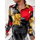 thumbnail image 5 of Blusas para Mujer, con Botones, Estilo Informal, de Negocios, de Larga, Elegantes y Sexys. Flor Grande M, 5 of 8