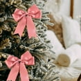 thumbnail image 6 of Red Christmas Bows Outdoor 5.1×4.7in Christmas Polyester Wreath Bows Christmas Tree Mini Bow Hanging Crafts Gift Bows Swallow Tailed Bow Gift Packaging Ribbon Bows Christmas Tree Decorations, 6 of 6