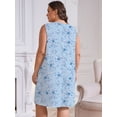 thumbnail image 5 of FEREMO Nightgowns for Women Plus Size Sleeveless Tank Sleep Dress Soft Print Sleepwear, 5 of 6