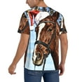thumbnail image 2 of Fotbe Christmas Horse Baseball Jersey Shirt for Men and Women, Casual Short Sleeves Button Down T-Shirt-Large, 2 of 9