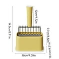 thumbnail image 3 of Stainless Steel Metal Cat Litter Scooper with Holder,Deep Shovel,Ergonomic Handle,Integrated Design with Fine-Grained Sifting for Litter Box(Yellow), 3 of 6