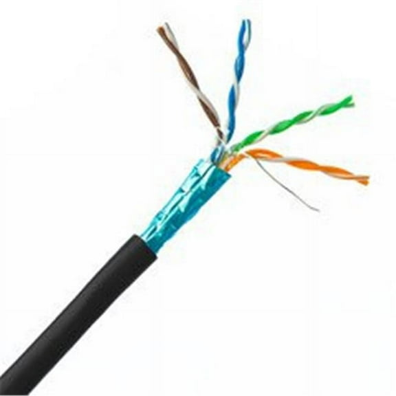 1000 ft. Plenum Cat5e Bulk Cable - Black