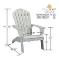thumbnail image 4 of PolyTEAK King Size Adirondack Chair w/ Durable & Waterproof Material, Brown, 4 of 5
