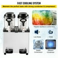 thumbnail image 5 of KFFKFF Commercial Slushy Machine, 6 L x 2 Tanks 50 Cups, 400W 110V, Stainless Steel Margarita Smoothie Frozen Drink Maker, Slushie Machine Perfect for Supermarkets Cafes, 5 of 9